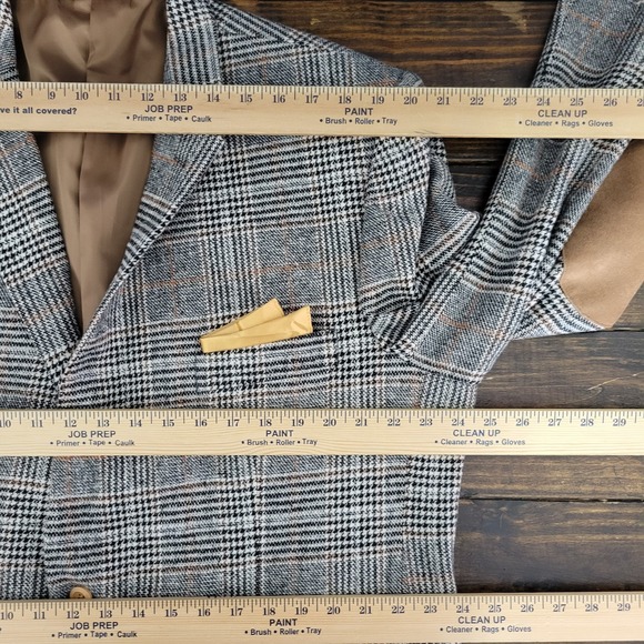 Linea Uomo Men's Sport Coat Wool Blend Heavy Flannel Plaid Luxury Fabric 50L - Picture 3 of 16